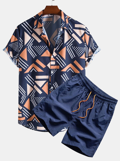 SODARA™ | Skjorta med geometriskt tryck & Badshorts