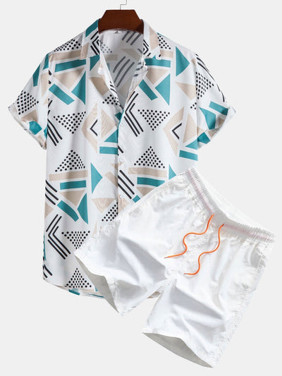 SODARA™ | Skjorta med geometriskt tryck & Badshorts