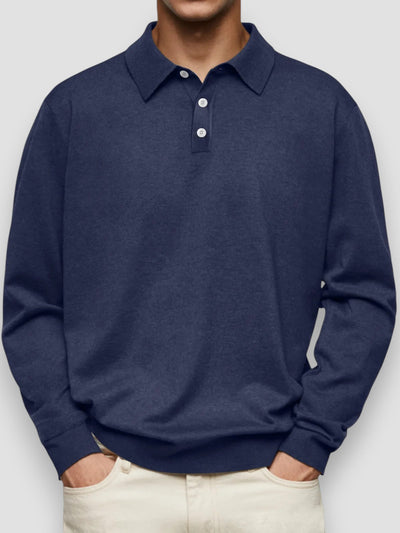 Tobias™ | Långärmad Casual Pikétröja